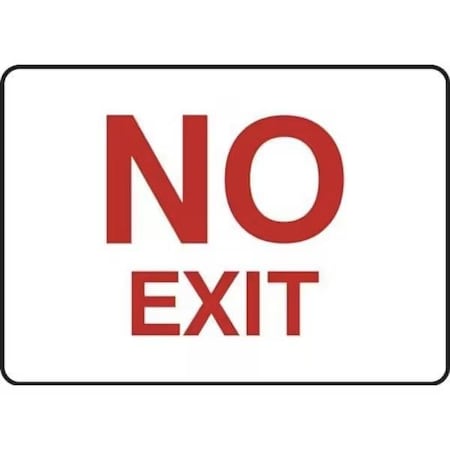 Accuform No Exit, Aluma-Lite, 5 in x 7 in MADC518XL